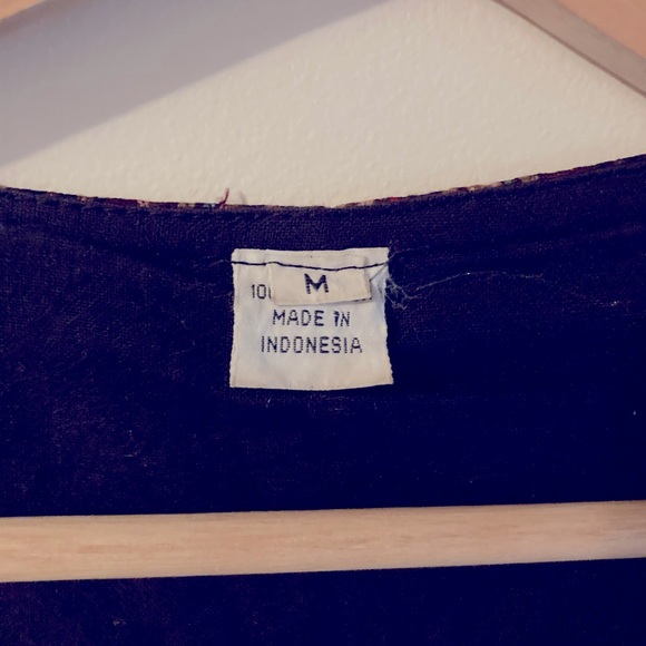 Indonesian Vest Unisex Bohemian Vest Coin Buttons Size Medium - Picture 5 of 6